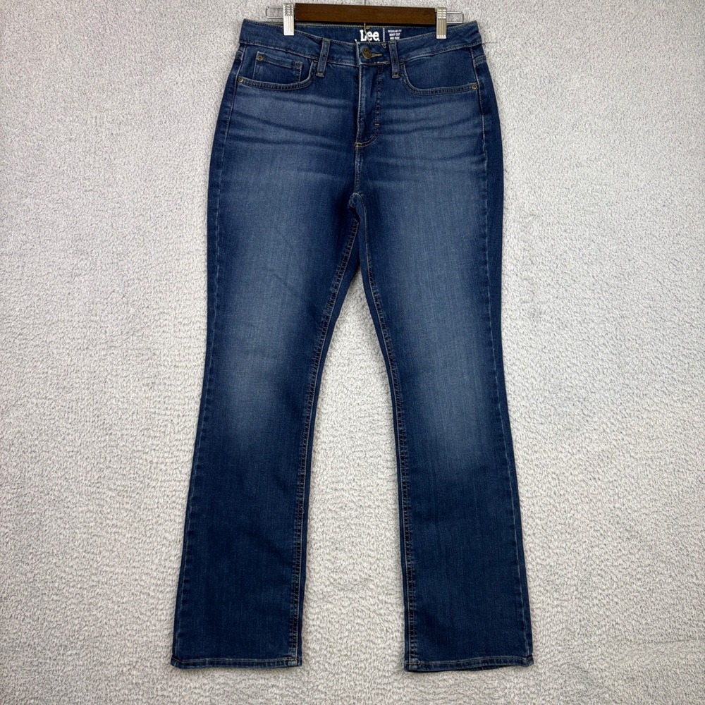 Lee Bootcut Jeans Womens 8 30x32 Medium Blue Mid Rise Regular Stretch NWT NEW
